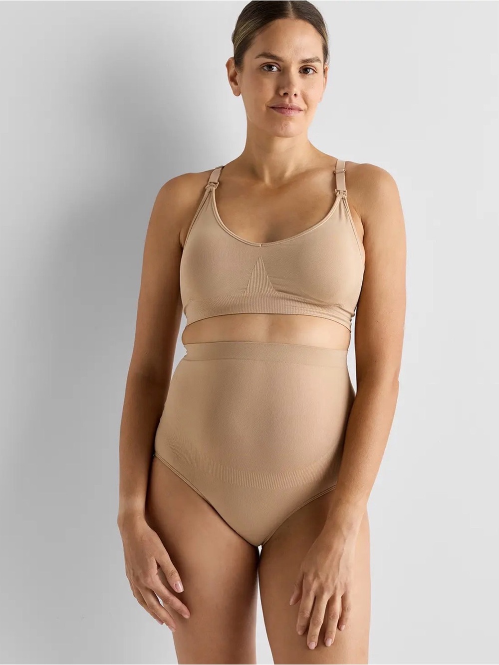 Quince Seamless Nursing Bra in Sand Size Small Y995